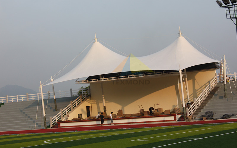 Guangdong Zhaoqing Business College SportField Grandstand Membrane Structure